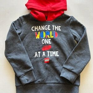 LEGO Kids Hoodie with Red and Gray Design